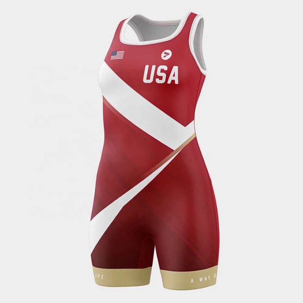 Sublimation Spandex Wrestling Wear Cool Dry Customized Wrestling Singlet - 图片 4