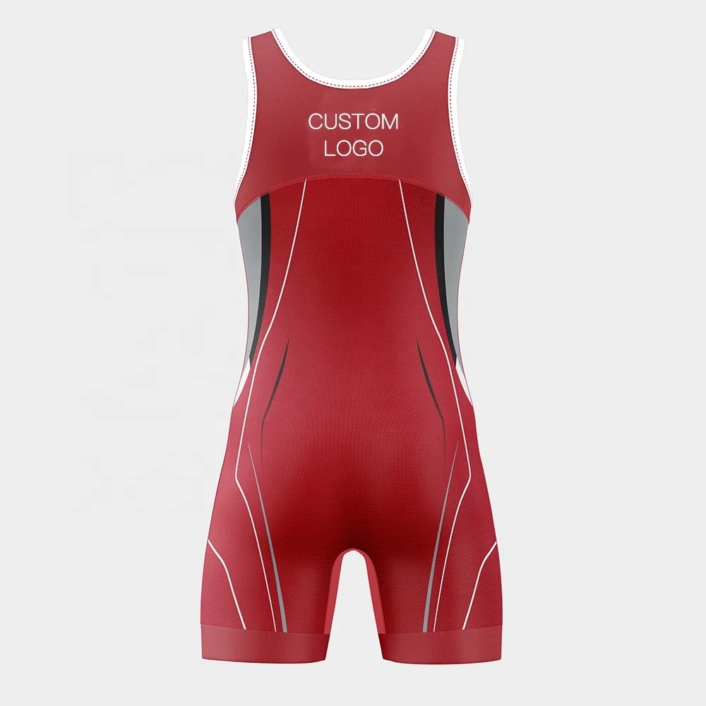 Custom Wrestling Singlet Men Body Wear Overalls One-piece Wrestling Uniform - 图片 3