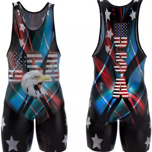Sublimation Printing Customize Wrestling Singlets Gym Fitness Bodysuit