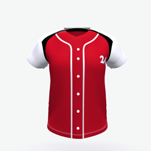 custom design fully sublimation baseball jersey Full button contrast youth baseball shirt