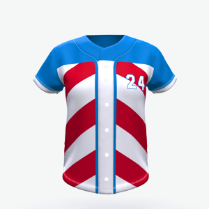 Full button 100% polyseter custom baseball team uniform sublimation baseball jersey