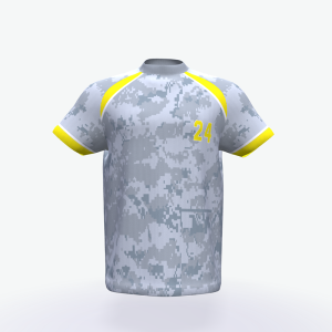 Baseball jersey grey camo full printing O-Neck Quick Dry Breathable baseball shirt short sleeve