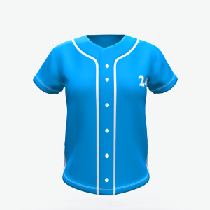 Womens Full button baseball jersey Screen Printing baseball traning wear