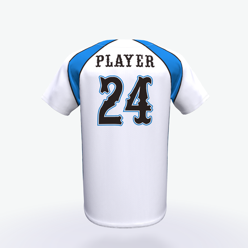 Sublimation baseball softball team jersey shirt two buttons baseball apparel short sleeve - 图片 4