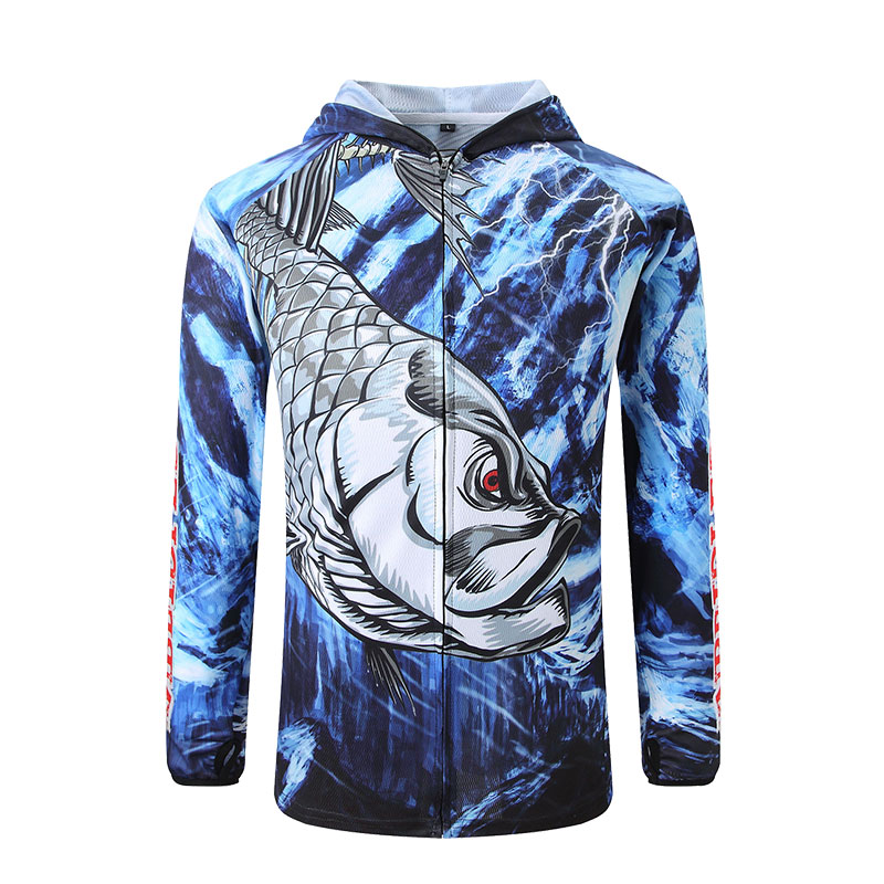 Sublimation Printing Sun Protection Fishing jersey and fishing sweatpants suit - 图片 3