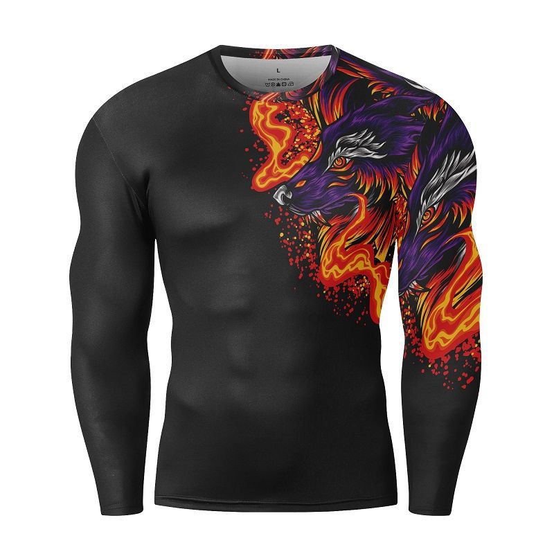 Long Sleeve Baselayer Skins Performance Fit Compression BJJ MMA Rash guards Shirts - 图片 5