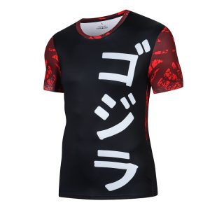 Full Printing Customized MMA BJJ  short sleeve compressino t shirts manufacturer