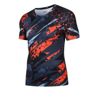 Men's Premium MMA Rash Guards Custom Designs Short Sleeve Cool Dry Compression Training Tee