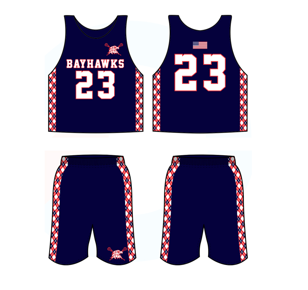 Mens adults and youth size reversible lacrosse pinnies lacrosse jersey shorts uniform