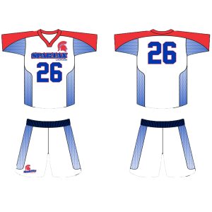 Custom lacrosse game jersey and shorts short Sleeves V neck team lacrosse uniform
