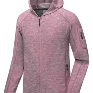 Men's Dry-fit Long Sleeve Full Zip Hooded Jacket- Athletic Running Jacket