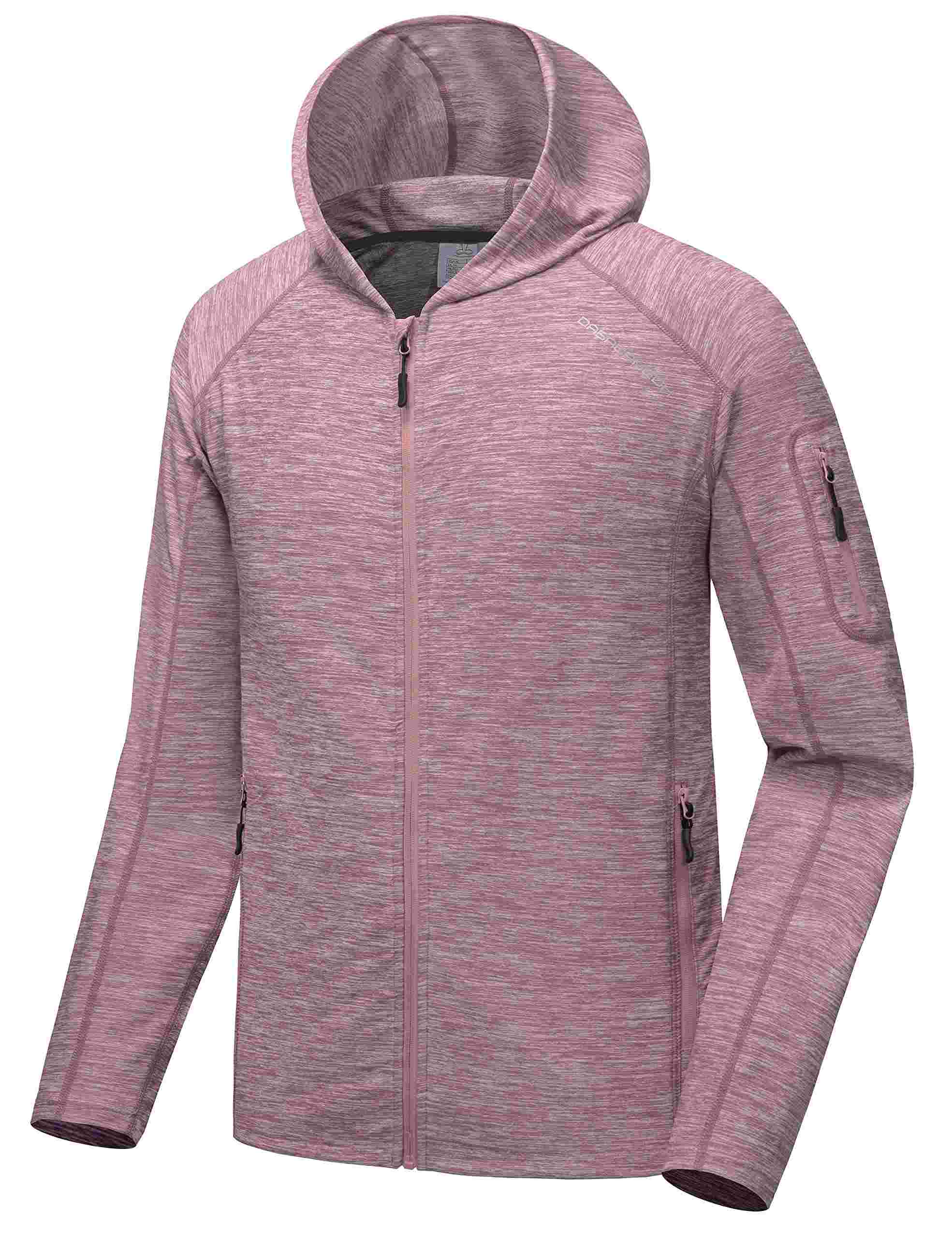 Men's Dry-fit Long Sleeve Full Zip Hooded Jacket- Athletic Running Jacket