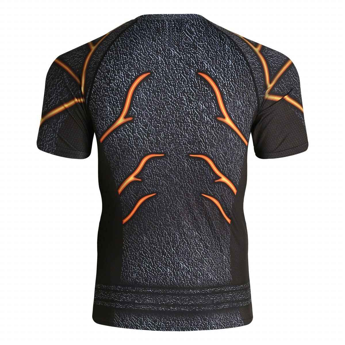 3D Digital Printing Short Sleeve T-Shirt Outdoor Running Tight Shirt for Men - 图片 3