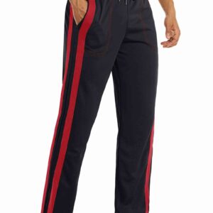 Men's Lightweight Athletic Pants Leisure Sweatpants for Men Open Bottom Athletic Gym Pants with Pockets