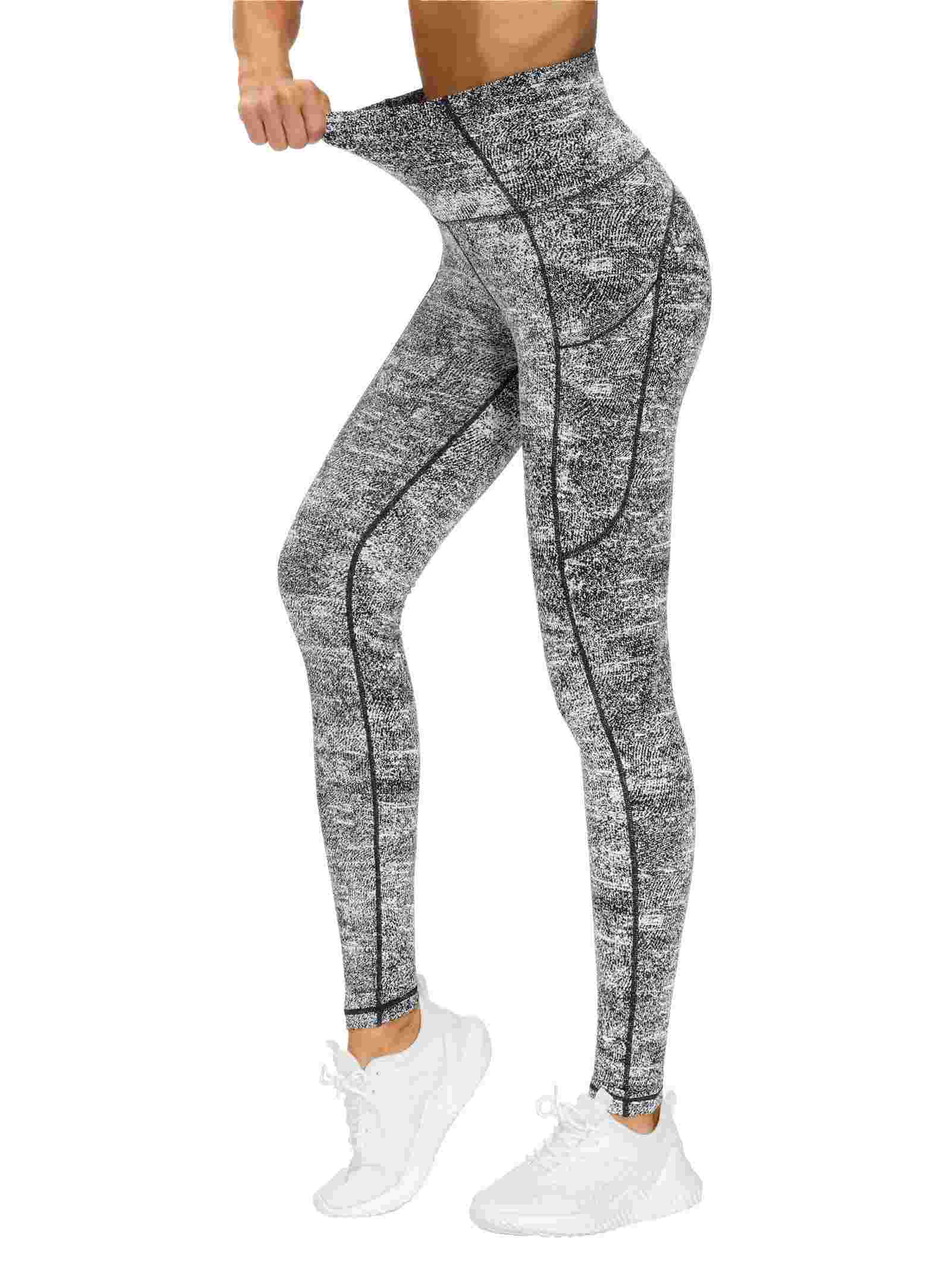 Women's Butt Lift High Waisted Tummy Control Slimming Jacquard Yoga Pants Workout Running Leggings - 图片 4
