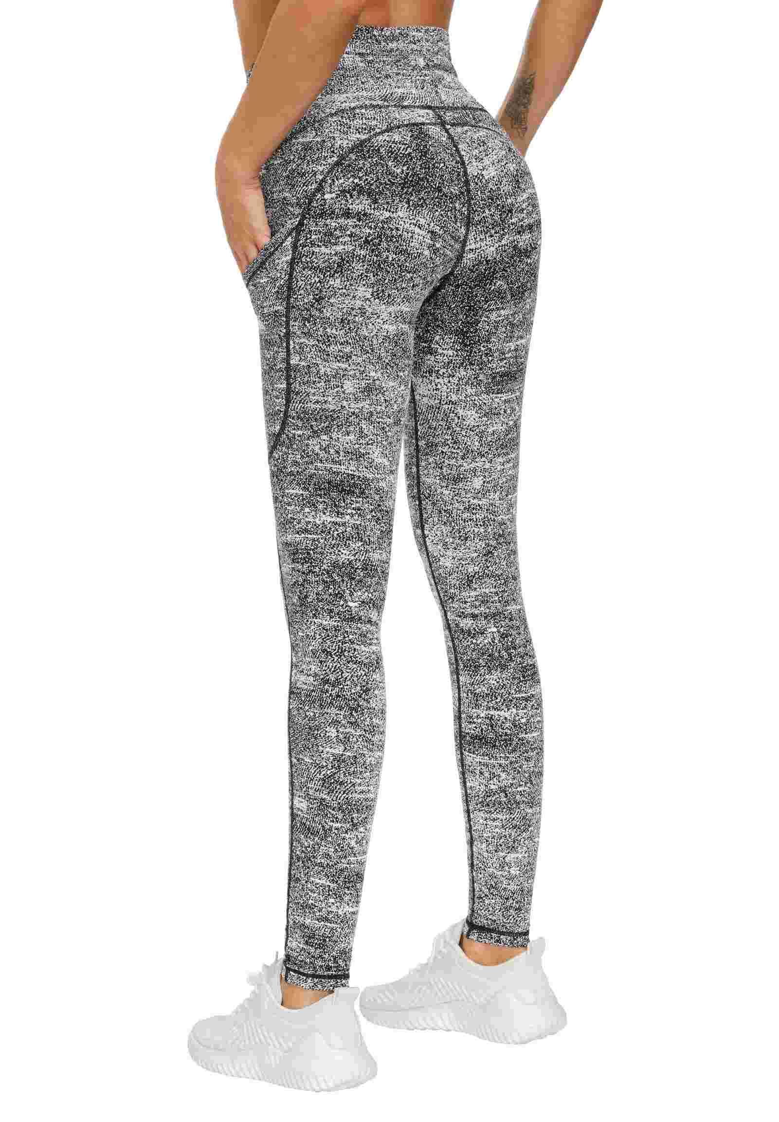 Women's Butt Lift High Waisted Tummy Control Slimming Jacquard Yoga Pants Workout Running Leggings - 图片 2