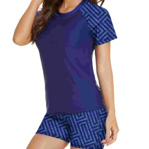 Women's Rash Guard Short Sleeve UPF 50+ Swim Shirt