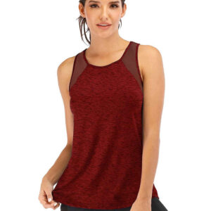 Women's Workout Singlet Breathable Mesh Racerback Tank Top for Women Backless Running Singlet