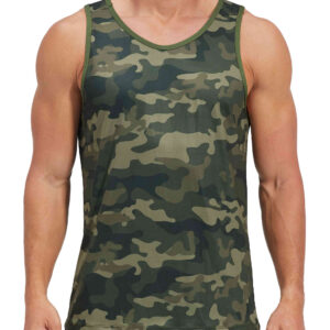 Camouflage Workout Singlet for Men Sleeveless Tank Top Muscle Tank