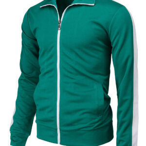 Casual Lightweight Track Jacket Men's Full Zip Long Sleeve Outwear Running Hiking Jacket