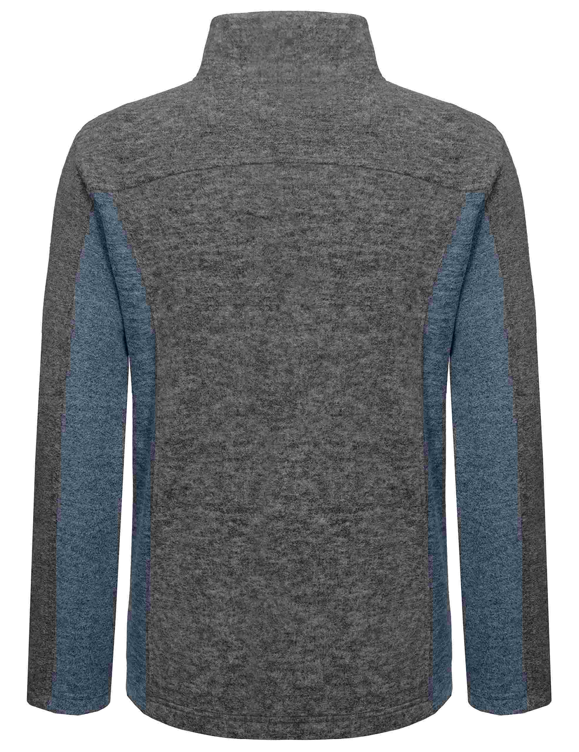 Polor Fleece Full-Zip Jacket Long Sleeve Outwear for Men Warm and Stylish Winter Jacket - 图片 3