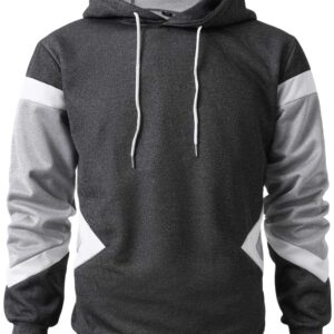 Men's Hoodie Multicolor Panel Sweatshirt Fleece Long Sleeve Sports Tops