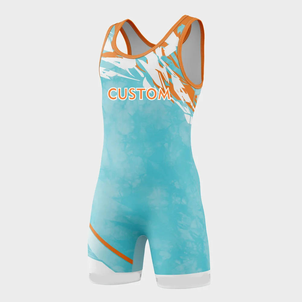Gym Sports Wrestling Unisex Custom Design Sublimated Wrestling Singlets - 图片 3