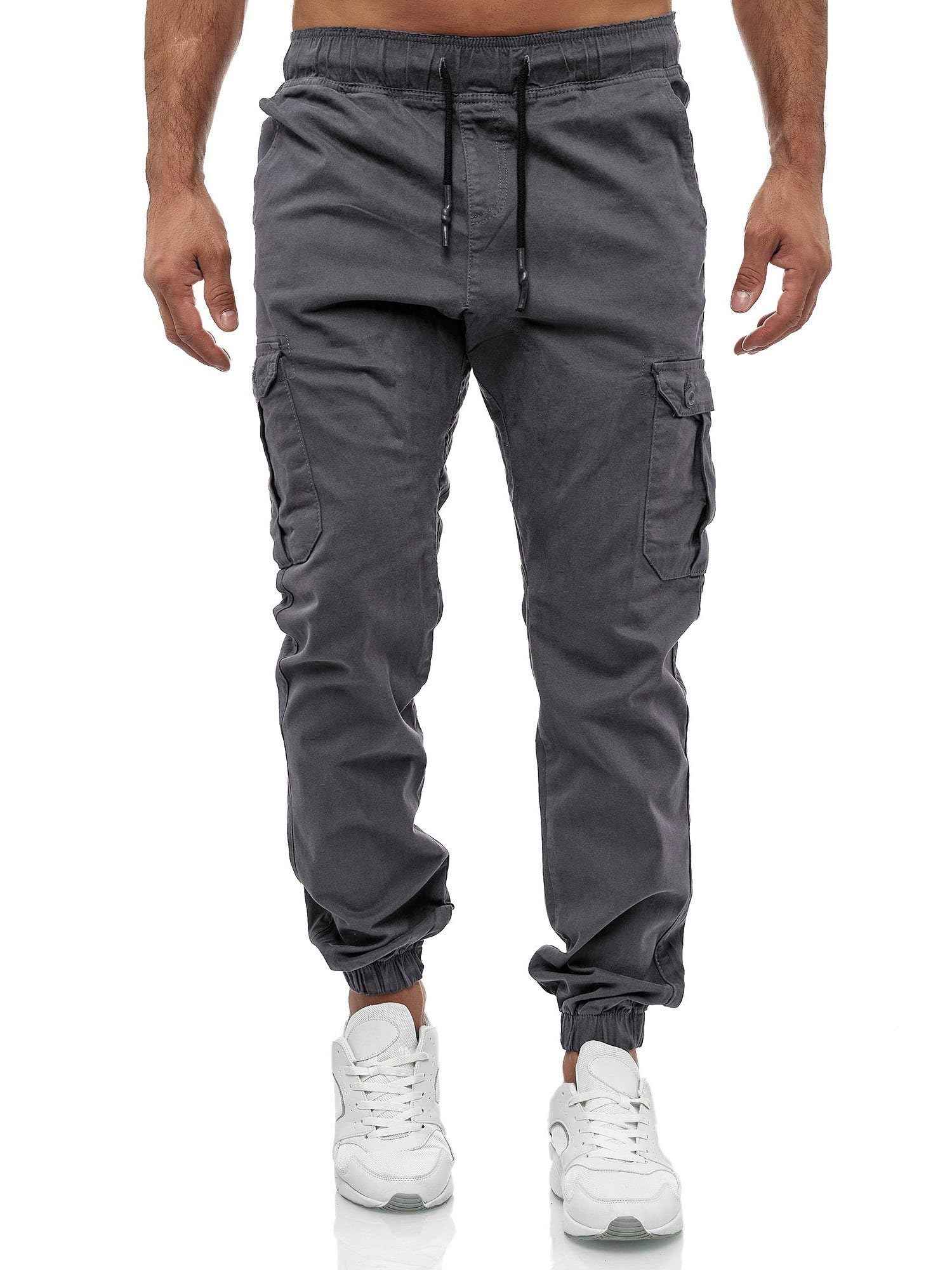 Men's Casual Joggers Pants Drawstring Cargo Pants Fashion Athletic Jogging Sweatpants - 图片 3