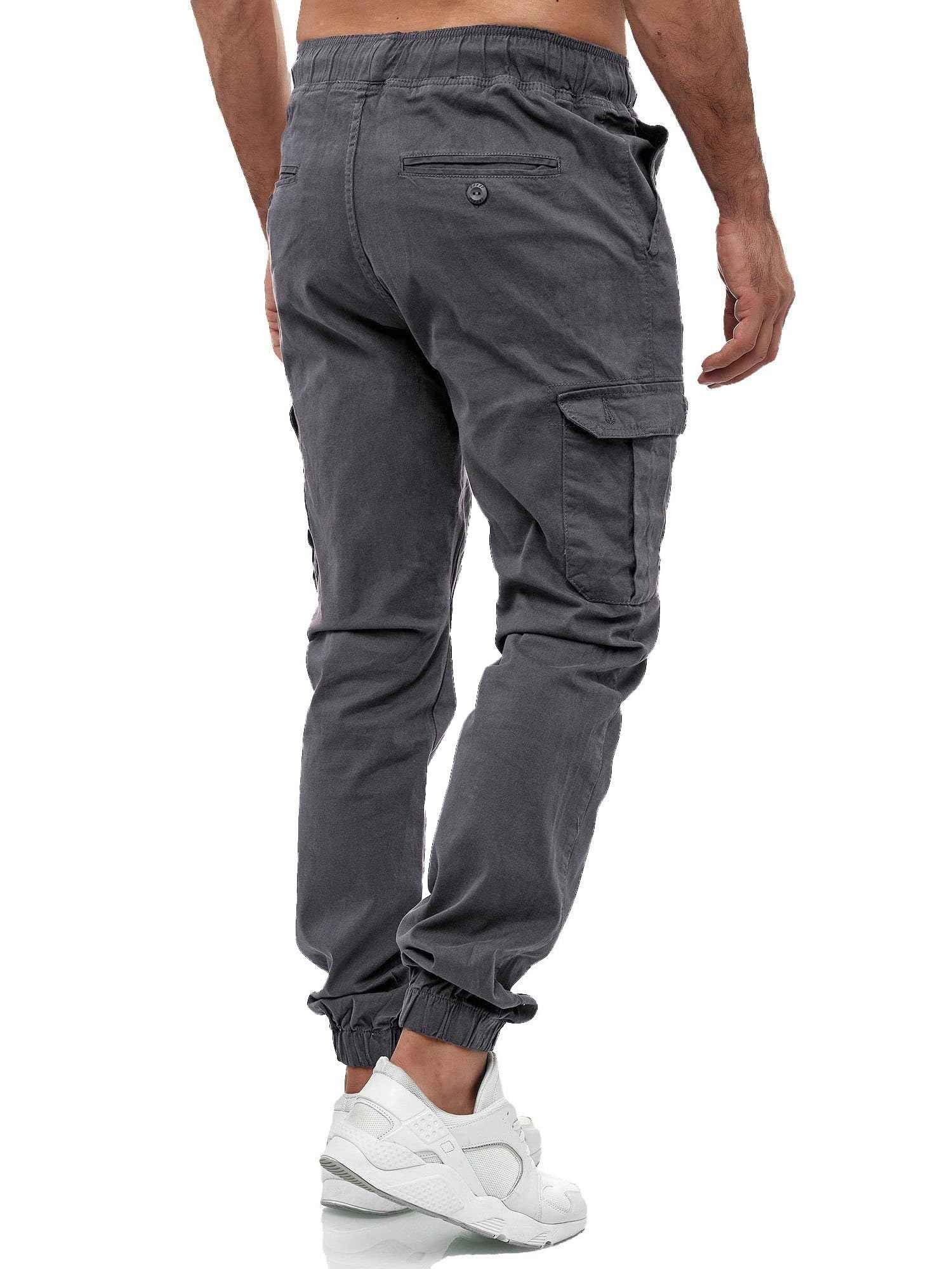 Men's Casual Joggers Pants Drawstring Cargo Pants Fashion Athletic Jogging Sweatpants - 图片 2
