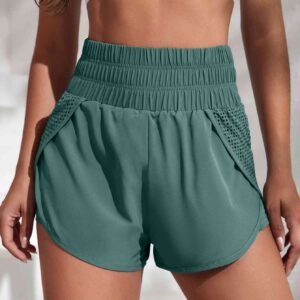 Workout Shorts for Women High Waisted Quick Dry Athletic Running Gym Short Pants with Pockets