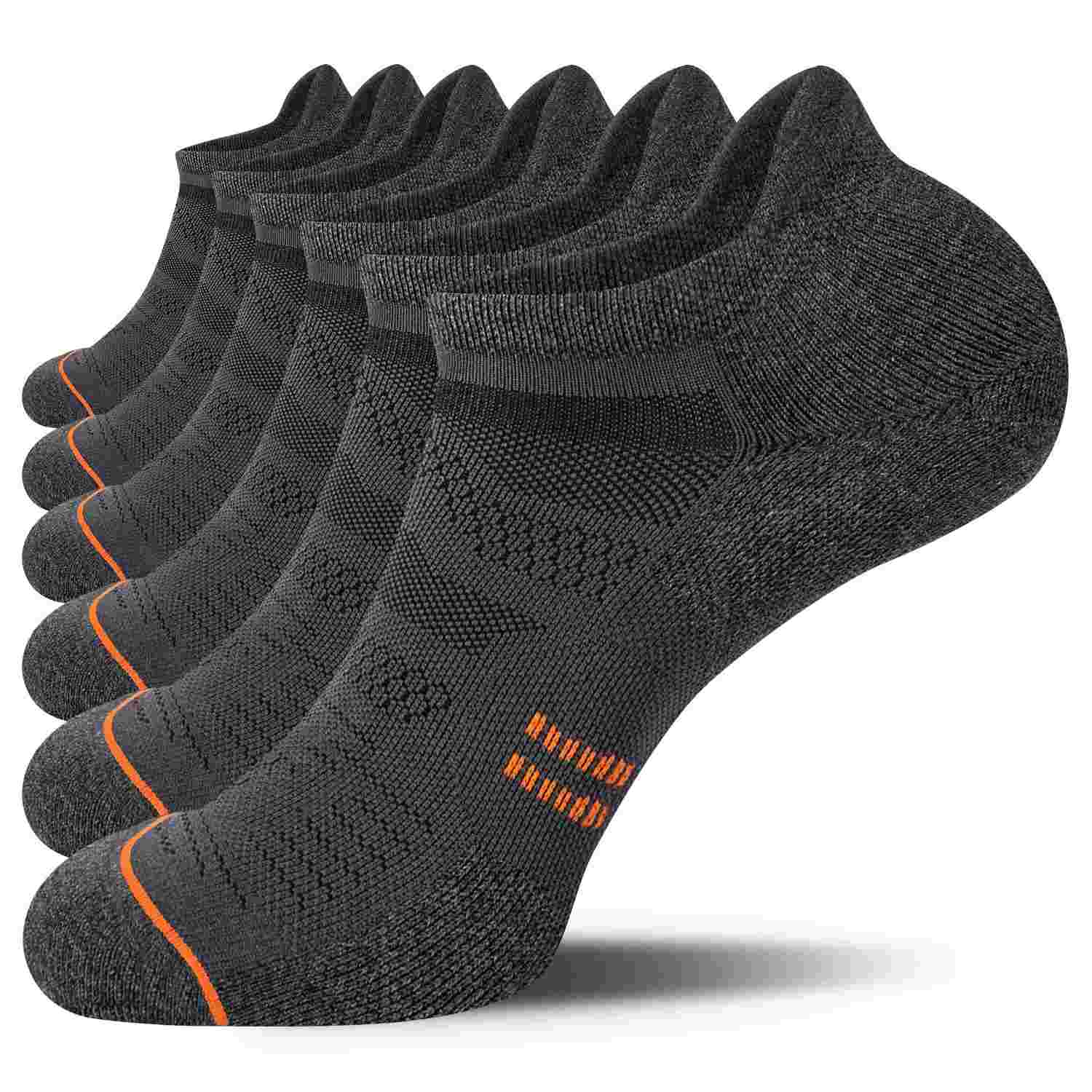 Men's Running Ankle Socks with Cushion Low Cut Athletic Sport Tab Socks