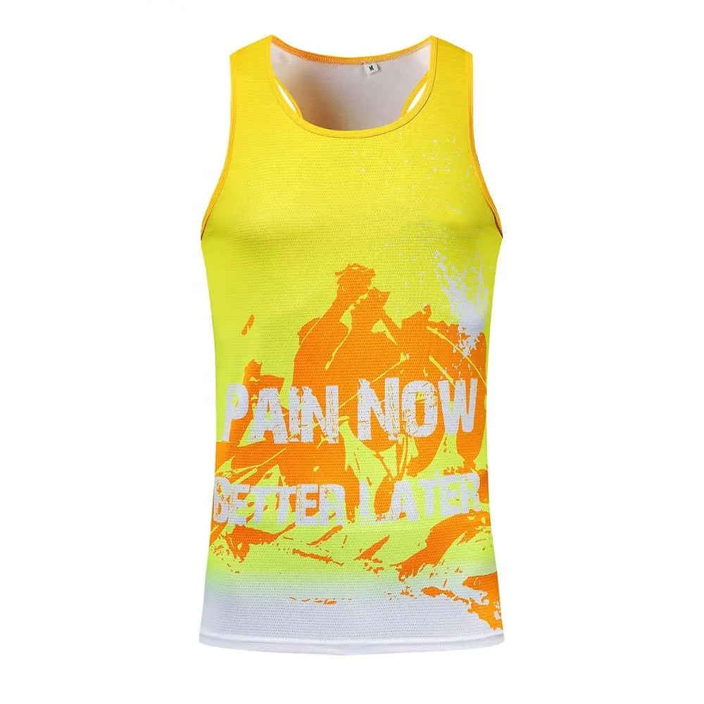 Sportswear Running Vests Quick Dry Customized Design Running Singlet - 图片 2