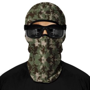 Camo Face Mask Bandana Balaclava Hood Headwear for Men Women Tactical Training Cycling Ski Wind-Resistant