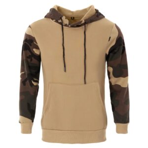 Camouflage Long Sleeves Hoodie Pullover Slim Fit Hooded Sweatshirt for Men