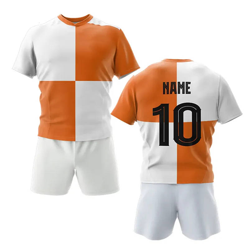 Sublimated Rugby Jersey and Shorts Sports Uniform Set Customized Designed Rugby Club Uniforms