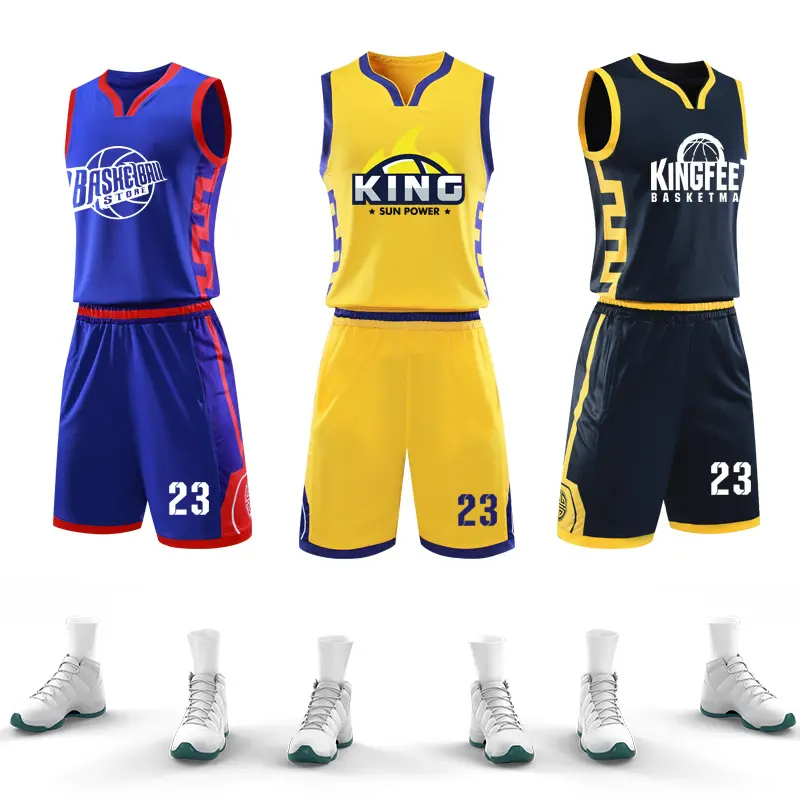 Basketball Jerseys Custom Men Basketball Uniform Sets Quick Dry Breathable Basketball wear - 图片 3