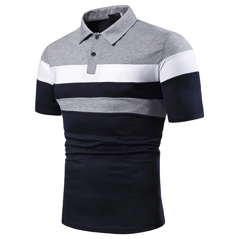 Mens 100% Polyester Golf Polo Shirts High Quality Breathable Short Sleeves Sports Wear - 图片 4