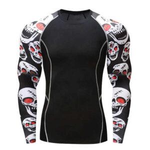 Digital Printed Tops Fitness Running Round-Neck Rash Guard For Men 2024 Best Quality MMA Rash Guard
