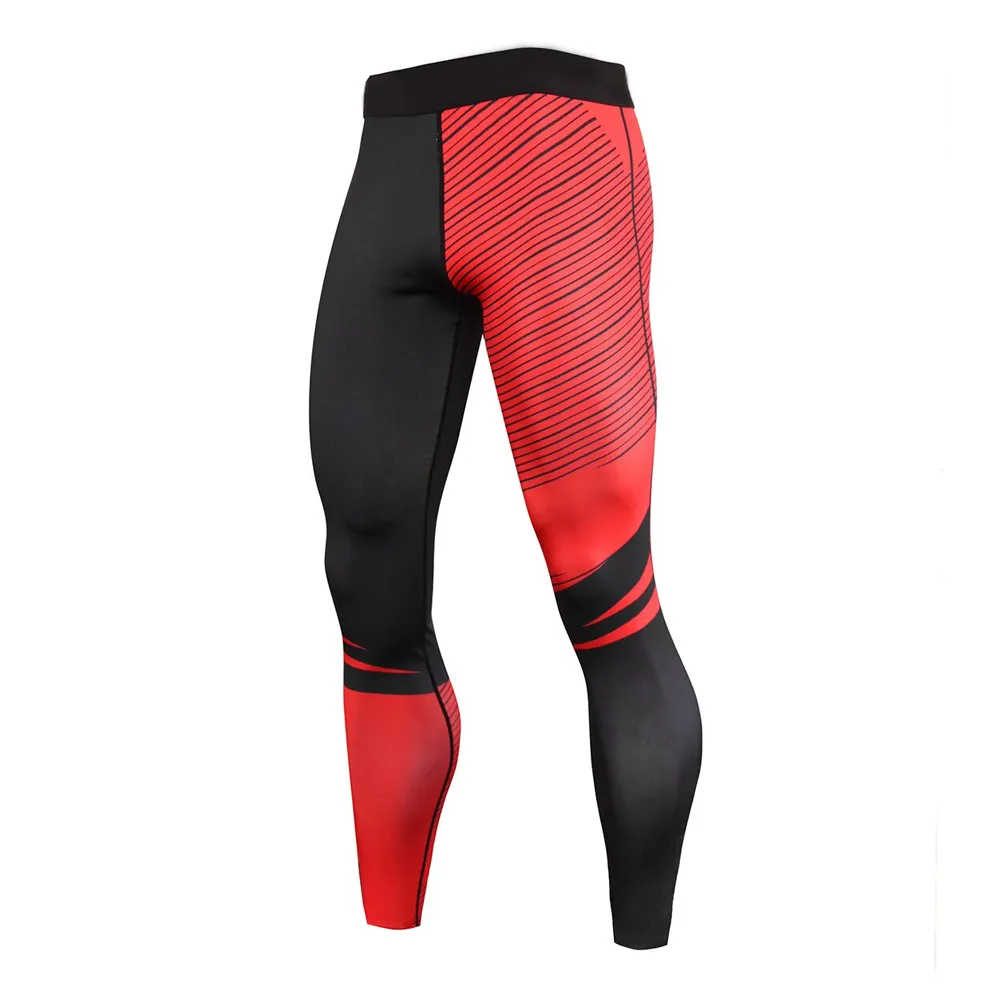 Custom Printing fitness Leggings Latest designs Men's MMA Compression Pants - 图片 3