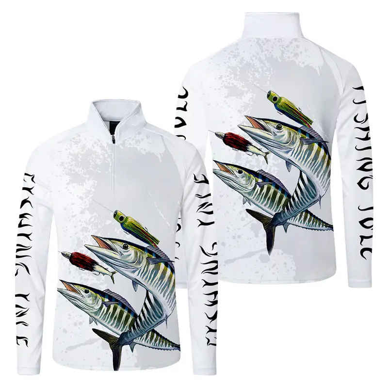 Sun protection Quick Dry Custom sublimation Printing Long Sleeve Fishing Wear