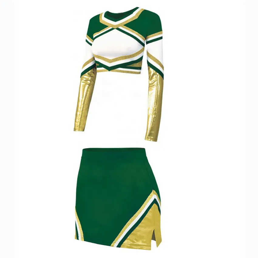 New Arrival Factory Made Women Reversible Latest Style Long Sleeve Cheerleading Uniform - 图片 3