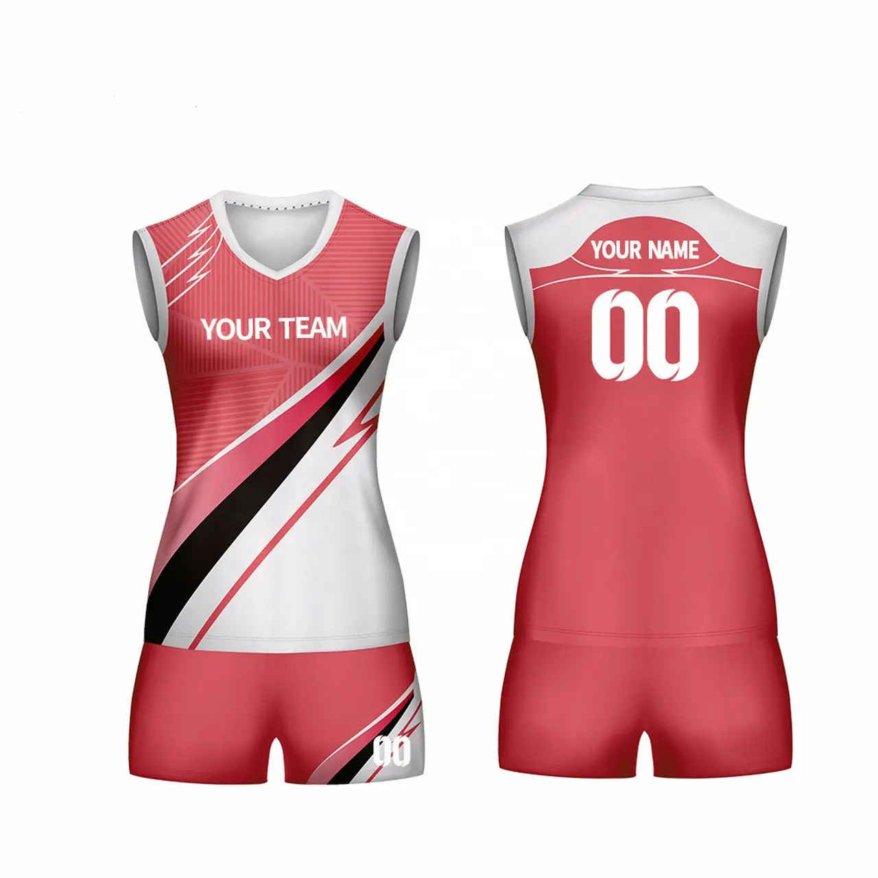 Women Girls volleyball jersey custom designed lightweight full sublimated volleyball uniform