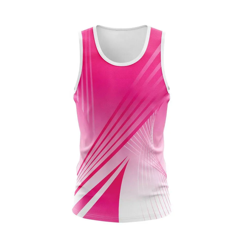 Men's Running Singlet Custom Design Sublimated Tank Top Singlet - 图片 6