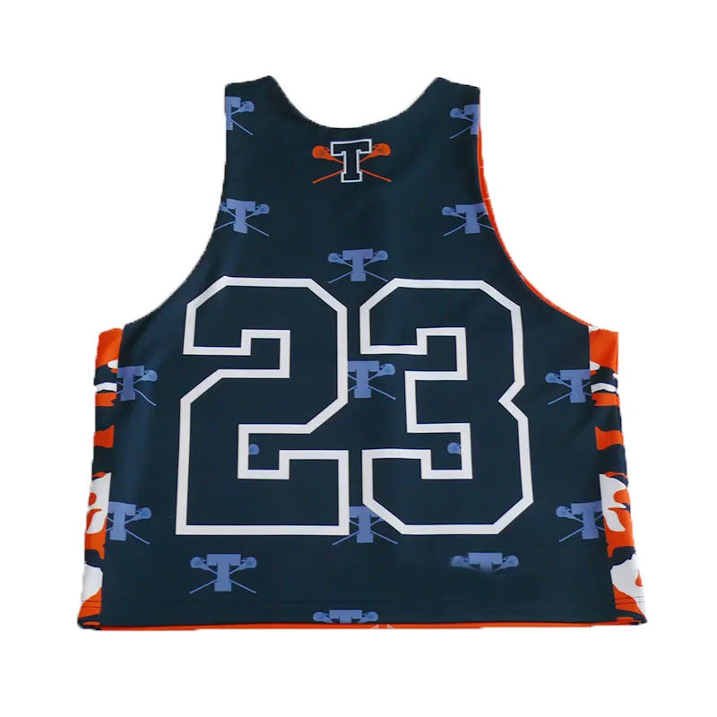 Mens women custom sublimate reversible lacrosse uniform jersey with penny shorts - 图片 2