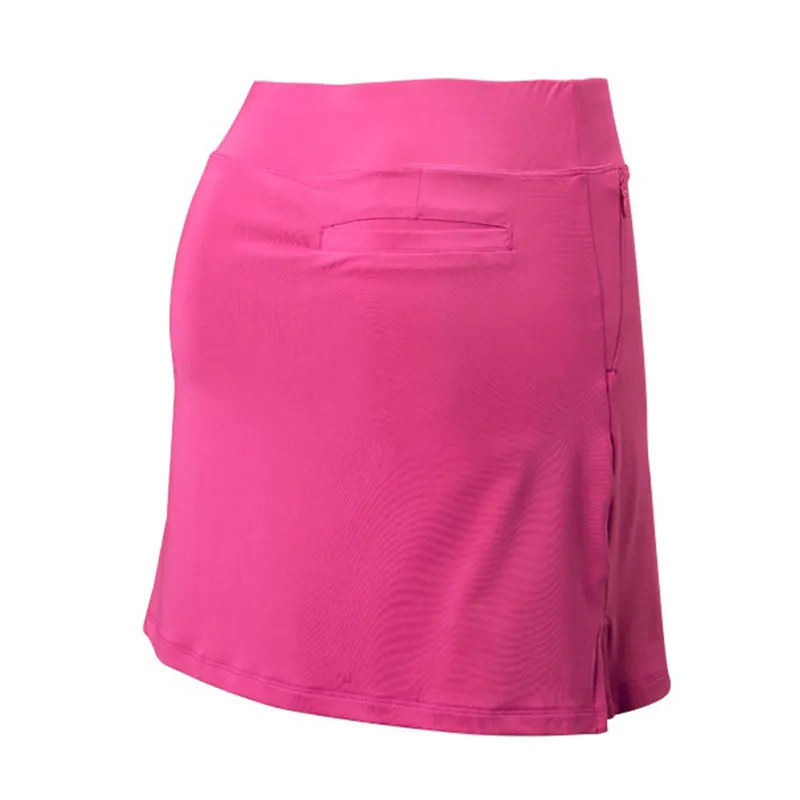 Custom trendy design polyester lightweight quick dry women's solid golf skort tennis skirt - 图片 6