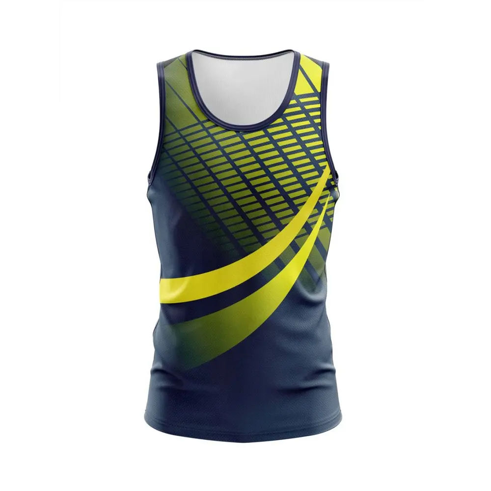 Men's Running Singlet Custom Design Sublimated Tank Top Singlet - 图片 5