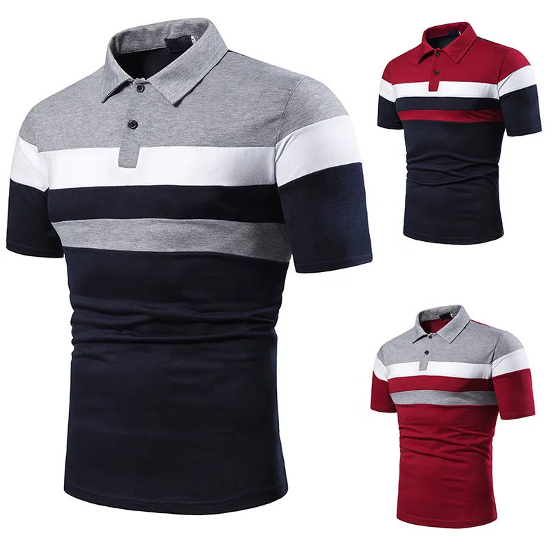 Mens 100% Polyester Golf Polo Shirts High Quality Breathable Short Sleeves Sports Wear - 图片 5