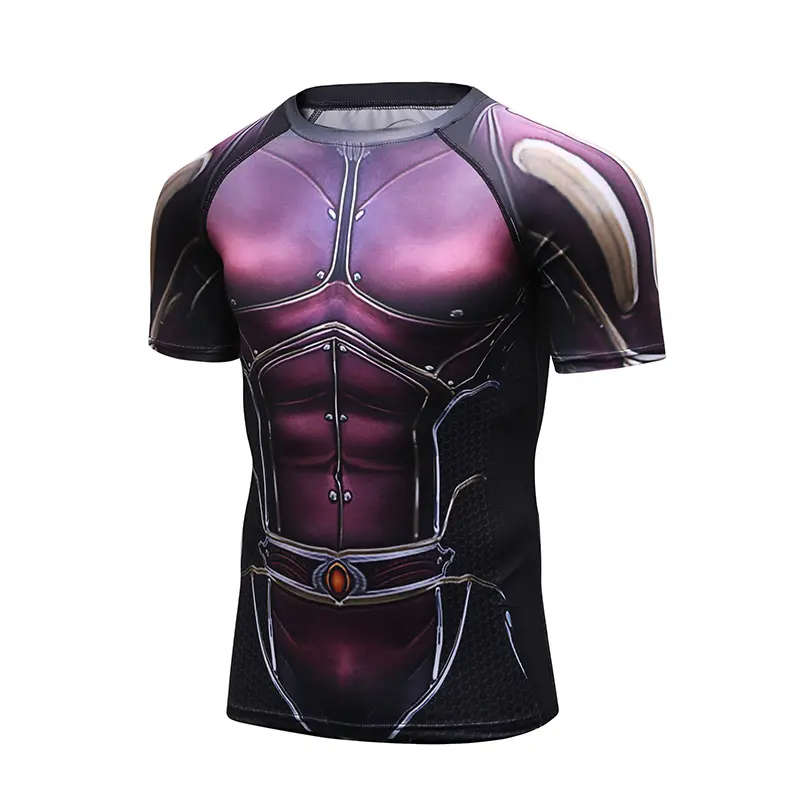BJJ wear rashguard custom fitness mens sublimation printed mma rash guard - 图片 2