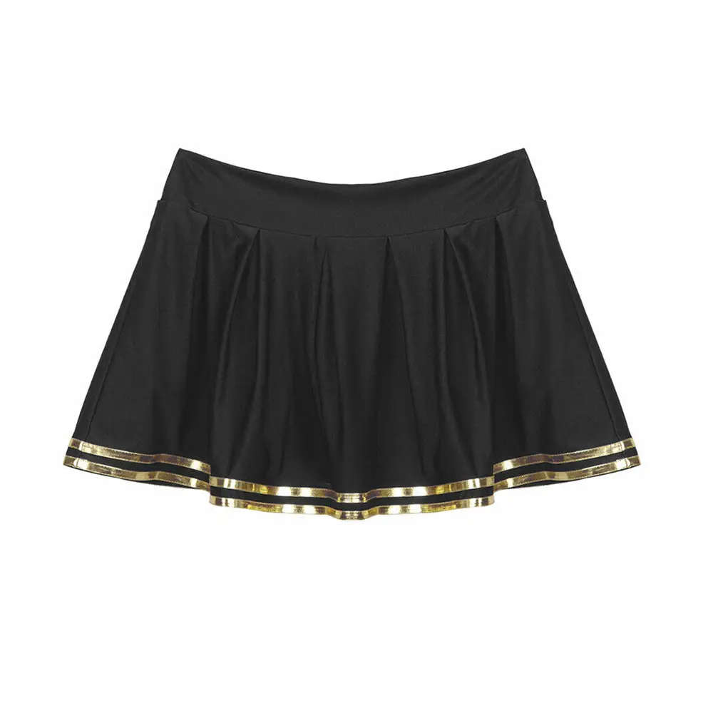 Cheer Leader Costume Sleeveless Cheerleading Uniform Tank Top with Pleated Skirt - 图片 4