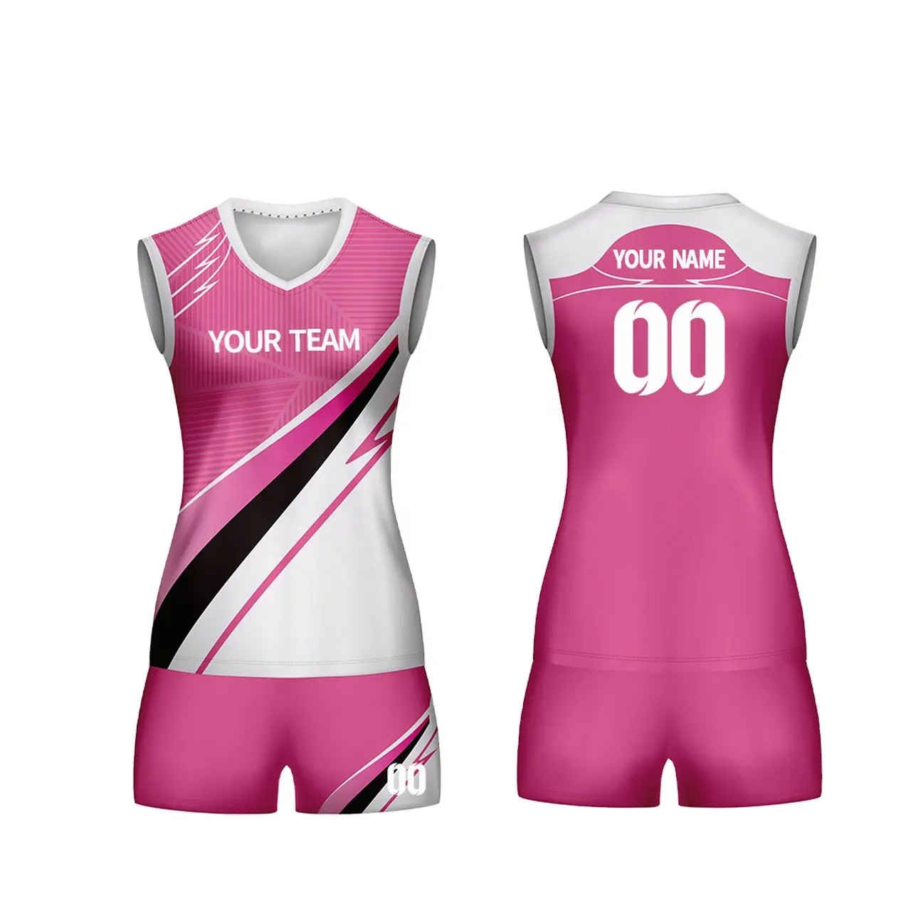 Women Girls volleyball jersey custom designed lightweight full sublimated volleyball uniform - 图片 3